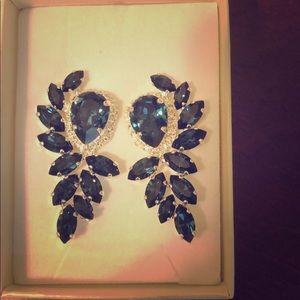 Blue Bridal Earrings